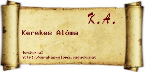 Kerekes Alóma névjegykártya